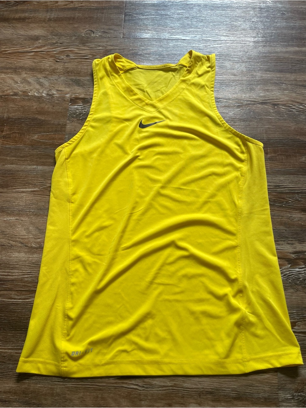Nike Hybrid Sleeveless Tank Top Singlet Yellow Shirt Dri-Fit Size M 532338-719